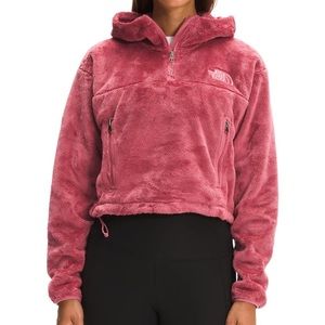 NEW The North Face Women Osito 1/4 Zip Hoodie Slate Rose